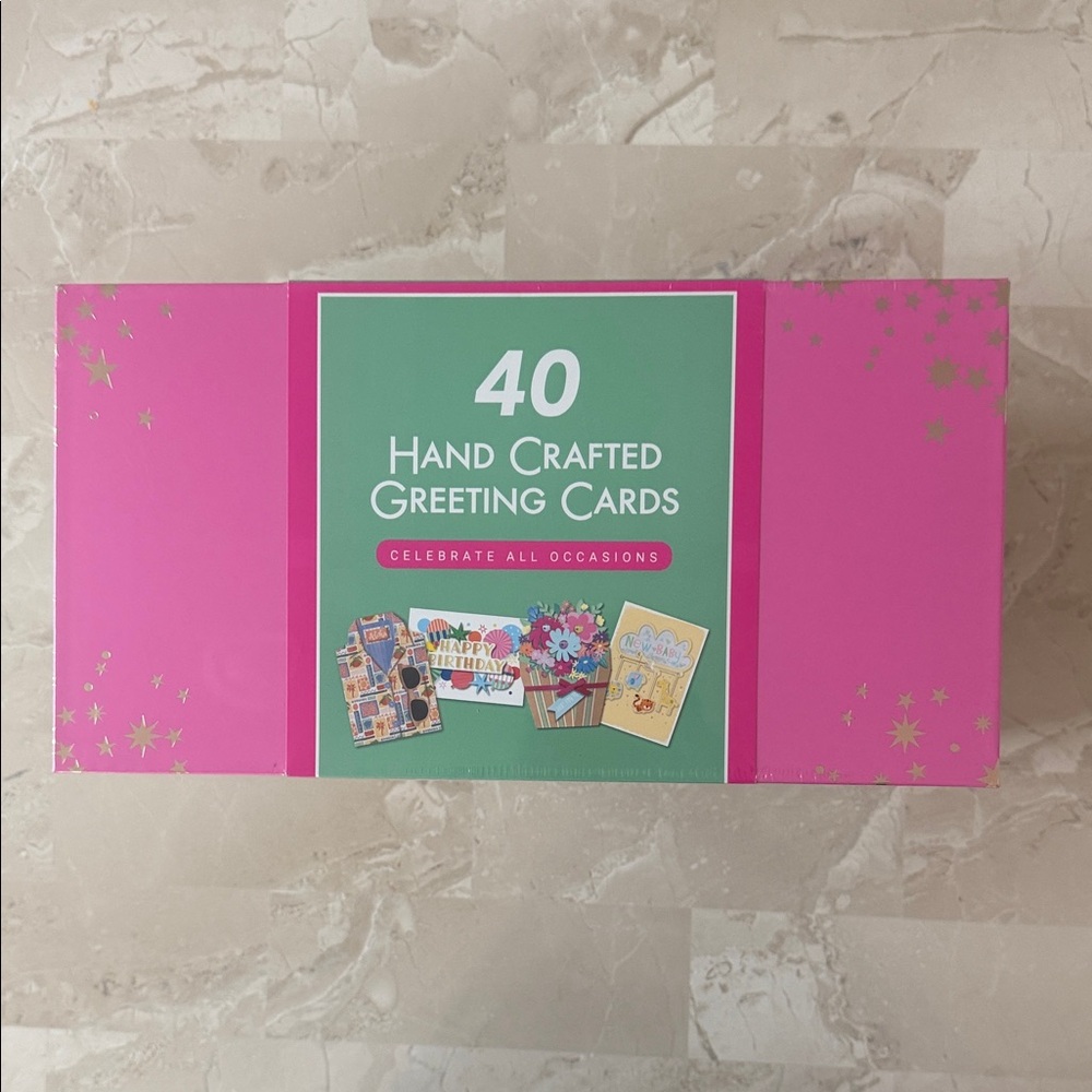 Hand Crafted Greeting Cards Set with a Keepsake Box - 40 Pack - All Occasions - Picture 2 of 5